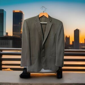 John Varvatos Loft Sport Coat Blazer Jacket Mens Size 42R 100% Wool‎